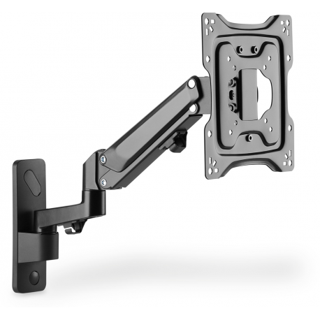DIGITUS - Mounting kit (wall mount) - for LCD display/ curved LCD display - gas spring, swivel arm - plastic, aluminium, steel - matte black - screen size: 17"-43" - 0