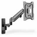 DIGITUS - Mounting kit (wall mount) - for LCD display/ curved LCD display - gas spring, swivel arm - plastic, aluminium, steel - matte black - screen size: 17"-43"