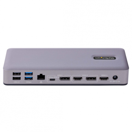 StarTech.com USB-C Docking Station - Multi Monitor HDMI / DP / DP Alt Mode USB-C Dock - 3x 4K30  /  2x 4K60 - 7-Port USB Hub - 60W Power Delivery - GbE - 3.5mm Audio - Works With Chromebook certified - Docking station - USB-C  /  Thunderbolt 3  /  Thunderbolt 4 - 2 x HDMI, 2 x DP, USB-C - GigE - 60 Watt - 3