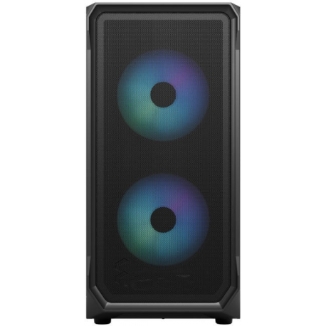 Fractal Design Focus 2 RGB - Tower - ATX - windowed side panel (tempered glass) - no power supply (ATX) - black TG clear tint - USB/Audio - 8