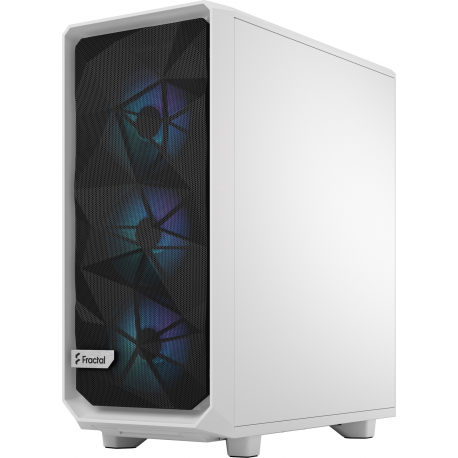 Fractal Design Meshify Meshify 2 Compact - Mid tower - ATX - windowed side panel (tempered glass) - no power supply (ATX) - white TG clear tint - USB/Audio - 2