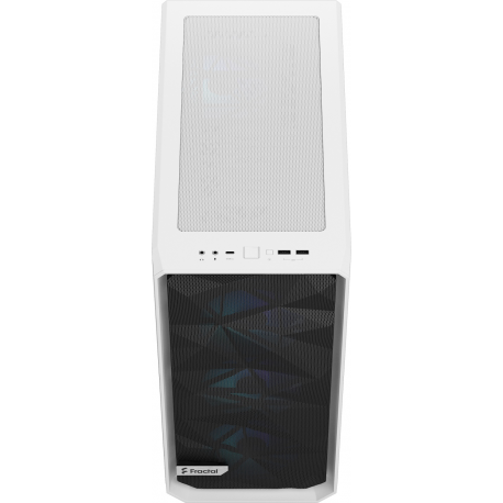 Fractal Design Meshify Meshify 2 Compact - Mid tower - ATX - windowed side panel (tempered glass) - no power supply (ATX) - white TG clear tint - USB/Audio - 3