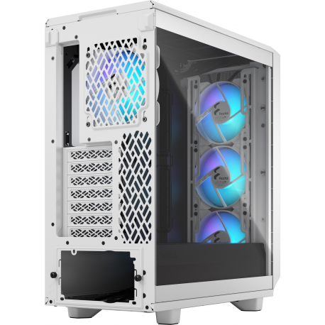 Fractal Design Meshify Meshify 2 Compact - Mid tower - ATX - windowed side panel (tempered glass) - no power supply (ATX) - white TG clear tint - USB/Audio - 7