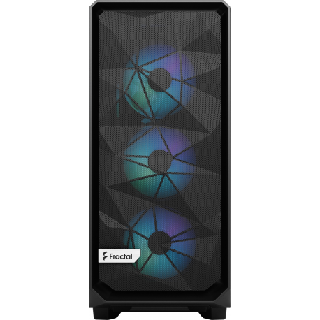 Fractal Design Meshify 2 Compact Lite - Mid tower - ATX - windowed side panel (tempered glass) - no power supply (ATX) - black TG light tint - USB/Audio - 1