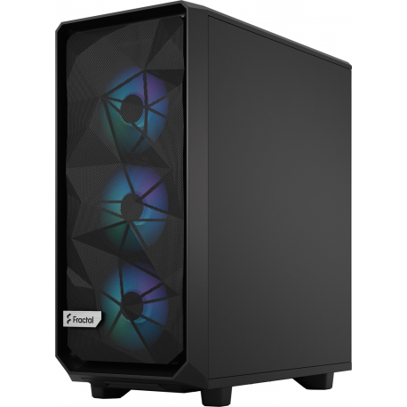 Fractal Design Meshify 2 Compact Lite - Mid tower - ATX - windowed side panel (tempered glass) - no power supply (ATX) - black TG light tint - USB/Audio - 2