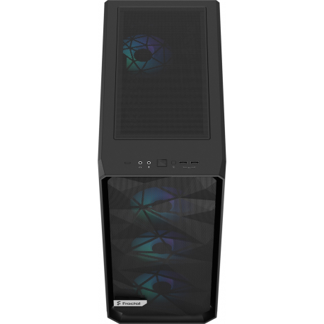 Fractal Design Meshify 2 Compact Lite - Mid tower - ATX - windowed side panel (tempered glass) - no power supply (ATX) - black TG light tint - USB/Audio - 5