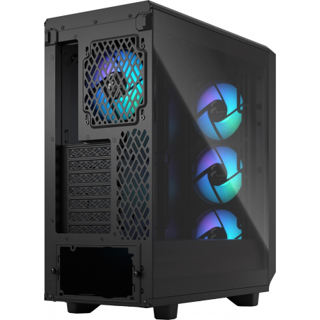 Fractal Design Meshify 2 Compact Lite - Mid tower - ATX - windowed side panel (tempered glass) - no power supply (ATX) - black TG light tint - USB/Audio - 6