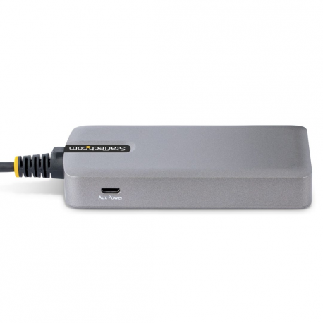StarTech.com 4-Port USB-C Hub, USB 3.0 5Gbps, Bus Powered, USB Type-C to 4x USB-A Hub with Optional Auxiliary Power Input, Portable Desktop/Laptop USB Hub with 1ft (30cm) Attached Cable - USB Expansion Hub (5G4AB-USB-C-HUB) - Hub - 4 x USB 3.2 Gen 1 + 1 x micro-USB - desktop - 3