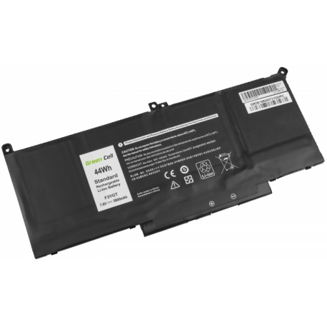Green Cell - Laptop battery (equivalent to: Dell F3YGT) - lithium polymer - 5800 mAh - 44 Wh - black - for Dell Latitude 7280, 7290, 7380, 7390, 7480, 7490 - 1