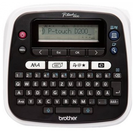 Brother P-Touch PT-D200BWVP - Labelmaker - B/W - thermal transfer - Roll (1.2 cm) - 180 dpi - up to 20 mm/sec - 2 line printing - 0