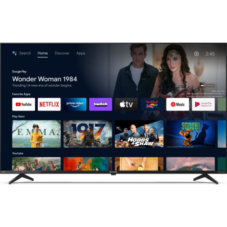 Sharp 65FN2EA 65" (164cm) 4K Ultra HD Smart Android Frameless TV, Dolby Vision, Harman/Kardon Speakers