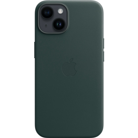 Apple - Back cover for mobile phone - MagSafe compatibility - leather - forest green - for iPhone 14 - 2