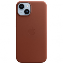 Apple - Back cover for mobile phone - MagSafe compatibility - leather - umber - for iPhone 14