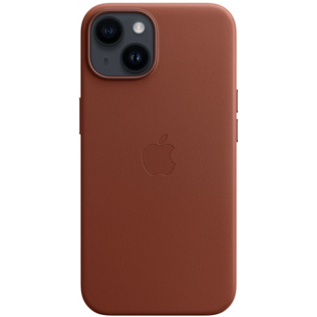 Apple - Back cover for mobile phone - MagSafe compatibility - leather - umber - for iPhone 14 - 2