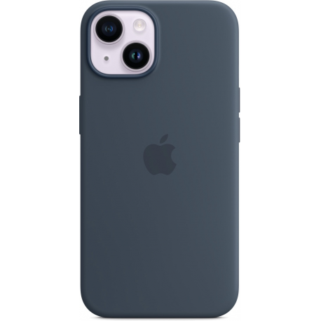 Apple - Back cover for mobile phone - MagSafe compatibility - silicone - storm blue - for iPhone 14 - 1