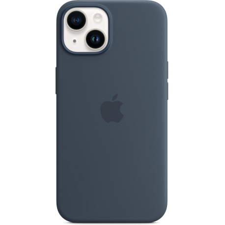 Apple - Back cover for mobile phone - MagSafe compatibility - silicone - storm blue - for iPhone 14 - 3