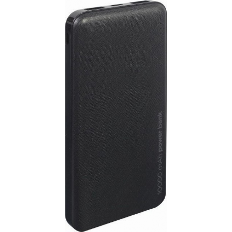 Gembird PB10-02 - Power bank - 10000 mAh - 12 Watt - 2 A - 2 output connectors (USB) - black - 0