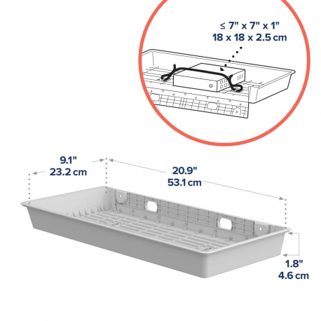 Ergotron CareFit Combo - CPU tray - under worksurface mountable - white - for P / N: 98-547-251, 98-578-251, 98-609-030 - 1