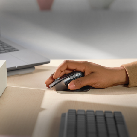 Logitech Master Series MX Master 3S for Mac - Mouse - ergonomic - optical - 7 buttons - wireless - Bluetooth, 2.4 GHz - Logitech Logi Bolt USB receiver - space grey - for Apple MacBook - 7