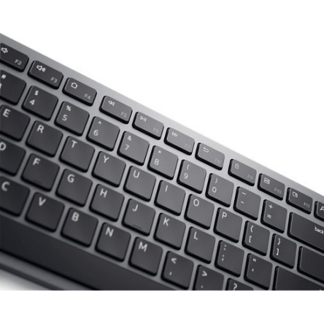 Dell Multi-Device KB700 - Keyboard - wireless - 2.4 GHz, Bluetooth 5.0 - QWERTY - US International - titan grey - with 3 years Advanced Exchange Service - 6