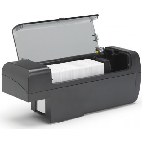 Zebra ZXP Series 7 - Plastic card printer - colour - dye sublimation / thermal transfer - CR-80 Card (85.6 x 54 mm) - 300 dpi - up to 1375 cards / hour (mono)  /  up to 300 cards / hour (colour) - capacity: 200 cards - USB 2.0, LAN - 4