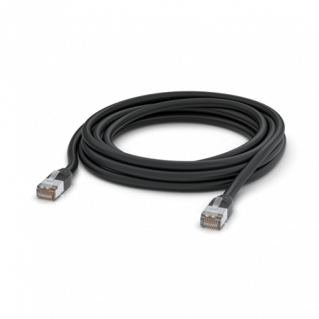 Ubiquiti UniFi - Patch cable - RJ-45 (M) to RJ-45 (M) - 5 m - 6.3 mm - STP - CAT 5e - rugged, outdoor, stranded copper, booted - black - 1