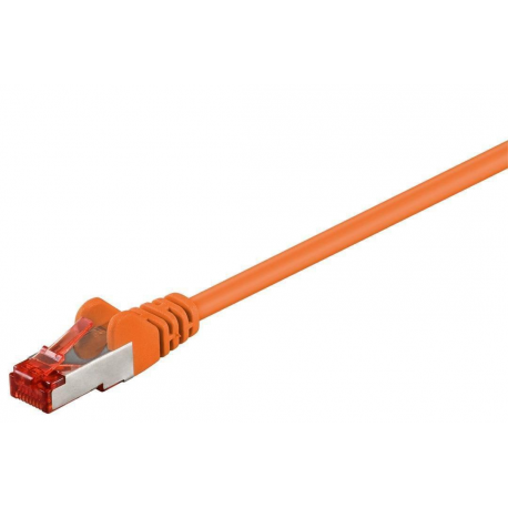 MicroConnect - Network cable - RJ-45 (M) to RJ-45 (M) - 25 m - 6 mm - SFTP - CAT 6 - halogen-free, round, stranded - orange - 0
