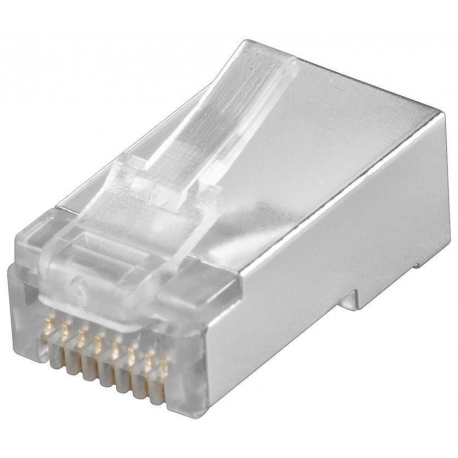 MicroConnect Modular Plug - Network connector - RJ-45 (M) - shielded (pack of 10) - 0
