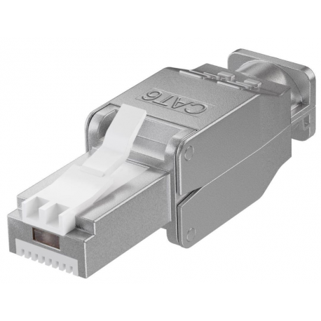 MicroConnect - Network connector - RJ-45 (M) - STP - CAT 6 - silver - 0