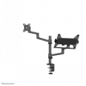 Neomounts DS20-425BL2 - Mounting kit (desk clamp mount, VESA adapter, notebook tray, desk grommet, monitor arm, notebook tray arm) - full-motion adjustable arm - for LCD display  /  notebook - steel - black - screen size: 17"-27" (LCD display)  /  11.6"-17.3" (notebook)