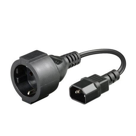 MicroConnect PowerCord - Power cable - IEC 60320 C14 to CEE 7 / 7 (F) - AC 250 V - 23 cm - black - 0