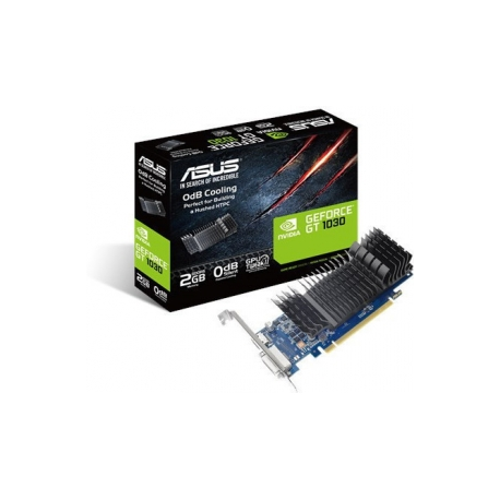 ASUS GT1030-SL-2G-BRK - Graphics card - GF GT 1030 - 2 GB GDDR5 - PCIe 3.0 low profile - DVI, HDMI - fanless - 3