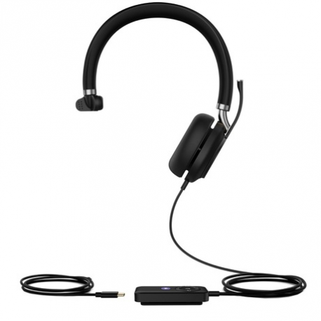 Yealink UH38 Mono Team Without Battery - Headset - on-ear - wireless, wired - USB-A - noise isolating - black - Certified for Microsoft Teams - 2