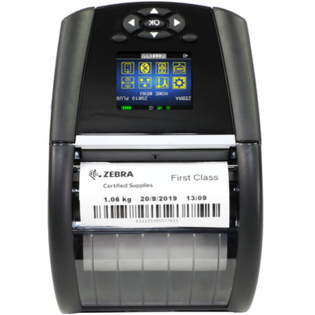Zebra ZQ600 Series ZQ610 Plus - Label printer - direct thermal - Roll (5.54 cm) - 203 dpi - up to 115 mm / sec - Wi-Fi(ax), Bluetooth 5.3, Bluetooth 4.2 LE, Wi-Fi(ac), USB, RS232C, NFC - 2