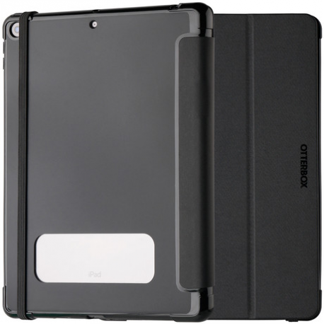 OtterBox React Series - Screen cover for tablet - with pencil holder - black - for Apple 10.2-inch iPad (8th generation, 9th generation) - 6