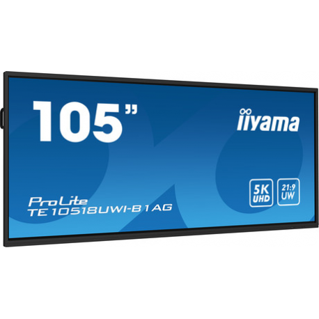 iiyama ProLite TE10518UWI-B1AG - 105" Diagonal Class (104.6" viewable) LED-backlit LCD display - interactive digital signage - with touchscreen - 5K UHD (2160p) 5120 x 2160 - black, matte - 1