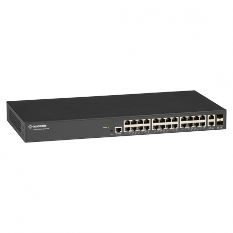 Black Box - Switch - L2+ - Managed - 24 x 10/100/1000 + 2 x combo Gigabit SFP - rack-mountable - 1