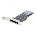 StarTech.com 4-Port 2.5Gbps NBASE-T PCIe Network Card, Intel I225-V Chip, Quad Port Computer Network Card, Multi-Gigabit NIC, PCI Express Server LAN Card, Desktop Ethernet Interface Card, PCI Express 2.0 (PR42GI-NETWORK-CARD) - Network adapter - PCIe 2.0 x4 - 10M / 100M / 1G / 2.5 Gigabit Ethernet x 4 - black