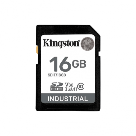 Kingston Industrial - Flash memory card - 16 GB - A1  /  Video Class V30  /  UHS-I U3  /  Class10 - microSDHC UHS-I - 0