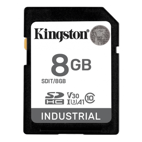 Kingston Industrial - Flash memory card - 8 GB - A1  /  Video Class V30  /  UHS-I U3  /  Class10 - microSDHC UHS-I - 0