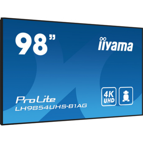 Iiyama LH9854UHS-B1AG - 98" Diagonal Class LH54 Series LED-backlit LCD display - interactive digital signage - with built-in SoC media player - 4K UHD (2160p) 3840 x 2160 - 7