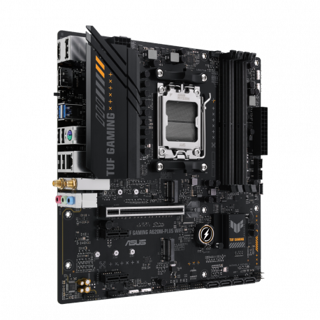 ASUS TUF GAMING A620M-PLUS WIFI - Motherboard - micro ATX - Socket AM5 - AMD A620 Chipset - USB 3.2 Gen 1, USB-C 3.2 Gen 1 - Gigabit LAN, 2.5 Gigabit LAN, Bluetooth, Wi-Fi - onboard graphics (CPU required) - HD Audio (8-channel) - 15