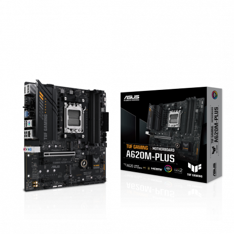 ASUS TUF GAMING A620M-PLUS - Motherboard - micro ATX - Socket AM5 - AMD A620 Chipset - USB 3.1 Gen 1, USB-C 3.2 Gen 1 - 2.5 Gigabit LAN - onboard graphics (CPU required) - HD Audio (8-channel) - 13