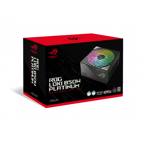ASUS ROG Loki SFX-L Platinum - Power supply (internal) - ATX 3.0  /  SFX-L - 80 PLUS Platinum - AC 100-240 V - 850 Watt - 24