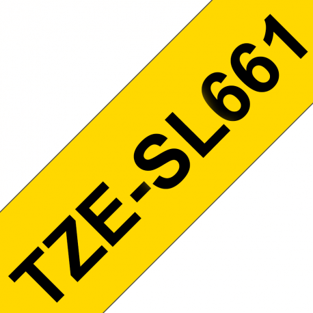 Brother TZe-SL661 - Self-adhesive - black on yellow - Roll (3.6 cm x 8 m) 1 cassette(s) laminated tape - for P-Touch PT-D800W, PT-P900W, PT-P950NW - 4