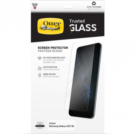OtterBox Trusted Glass - Screen protector for mobile phone - glass - clear - for Samsung Galaxy A23 5G - 5