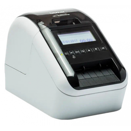 Brother QL-820NWBc - Label printer - two-colour (monochrome) - direct thermal - Roll (6.2 cm) - 300 x 600 dpi - up to 110 labels / min - USB, LAN, Wi-Fi(n), Bluetooth 5.2 - cutter - black, glossy white - 2