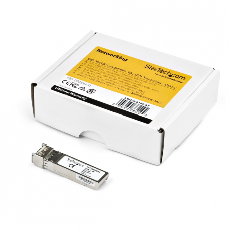 StarTech.com HP J9150A Compatible SFP+ Module - Lifetime Warranty (J9150AST) - SFP+ transceiver module (equivalent to: HP J9150A) - 10GbE - 10GBase-SR - LC multi-mode - up to 300 m - 850 nm - for HPE 6120, 6600; ProLiant DL360p Gen8; HPE Aruba 2930F 24, 2930F 48, 5406; CX 10000 - 6