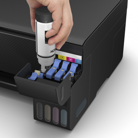 Epson EcoTank ET-2815 - Multifunction printer - colour - ink-jet - refillable - A4 (media) - up to 10 ppm (printing) - 100 sheets - USB, Wi-Fi - black - 32