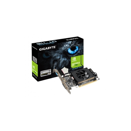 Gigabyte GV-N710D3-2GL - Graphics card - GF GT 710 - 2 GB DDR3 - PCIe 2.0 x8 low profile - DVI, D-Sub, HDMI - 3